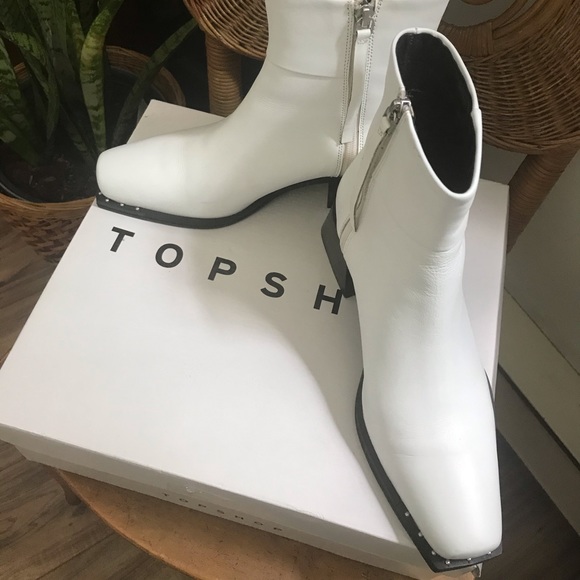 Topshop Shoes | Topshop Boots Mystic White Color Eur 37 Us 65 | Poshmark